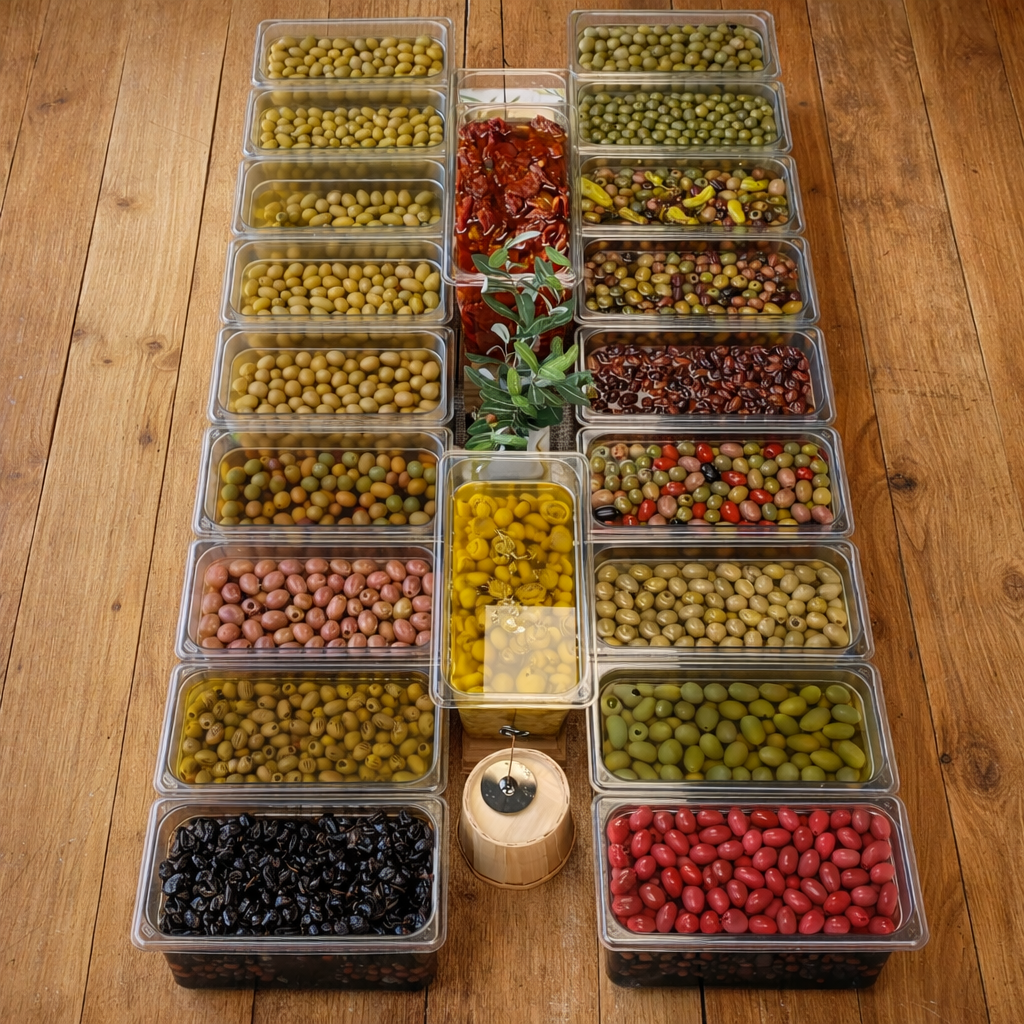 Mediterranean olive sampler - gourmet olives selection