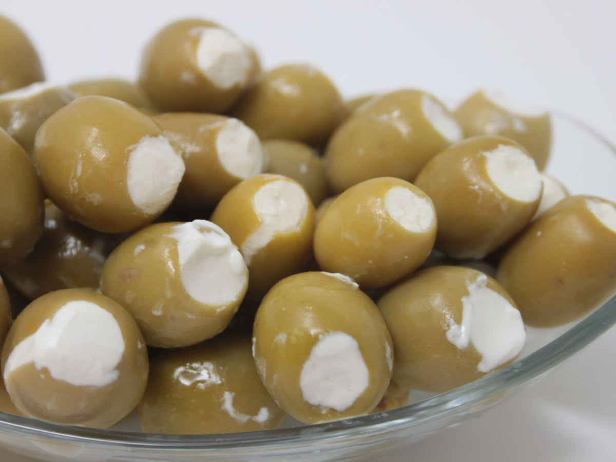 Goat Cheese Stuffed Green Olives