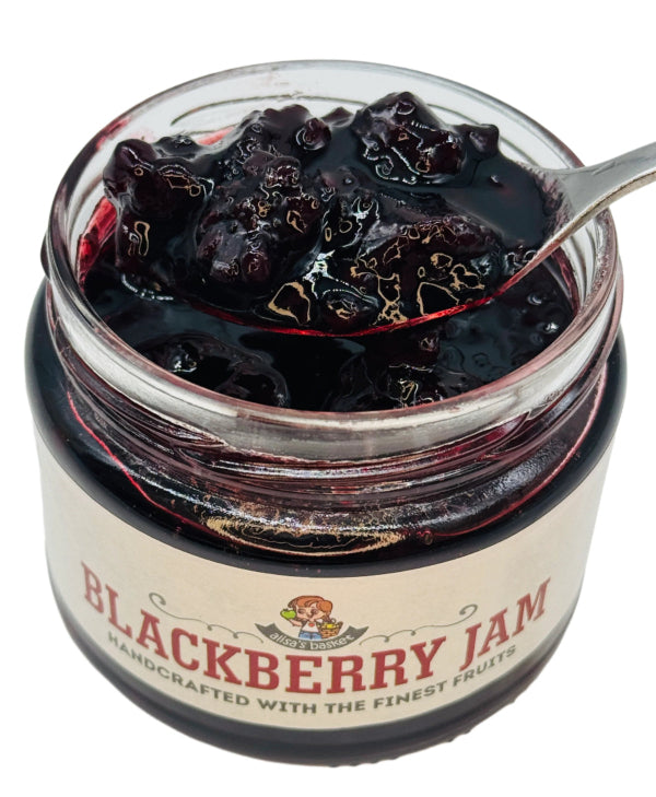 blackberry artisan fruit jam no pectin glass jar